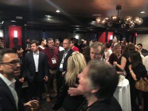 Photo of crowd at Drinks with Doug and Mary event