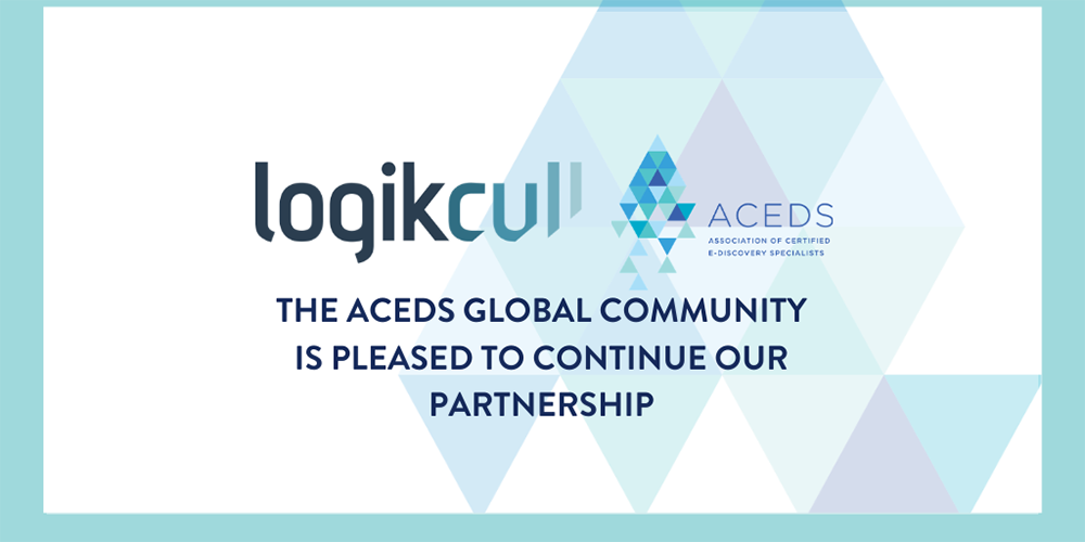 Logikcull and ACEDS Partnership Graphic