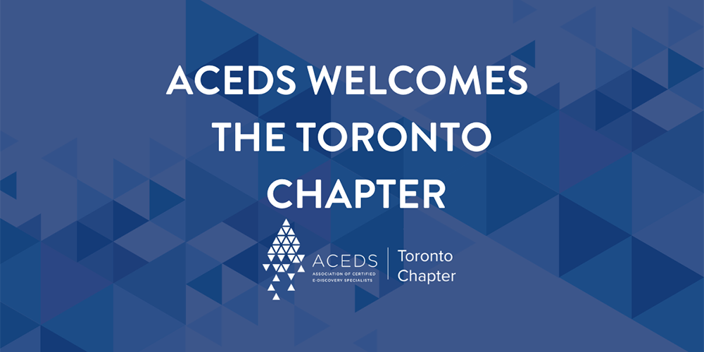 ACEDS Welcomes Toronto Chapter Graphic