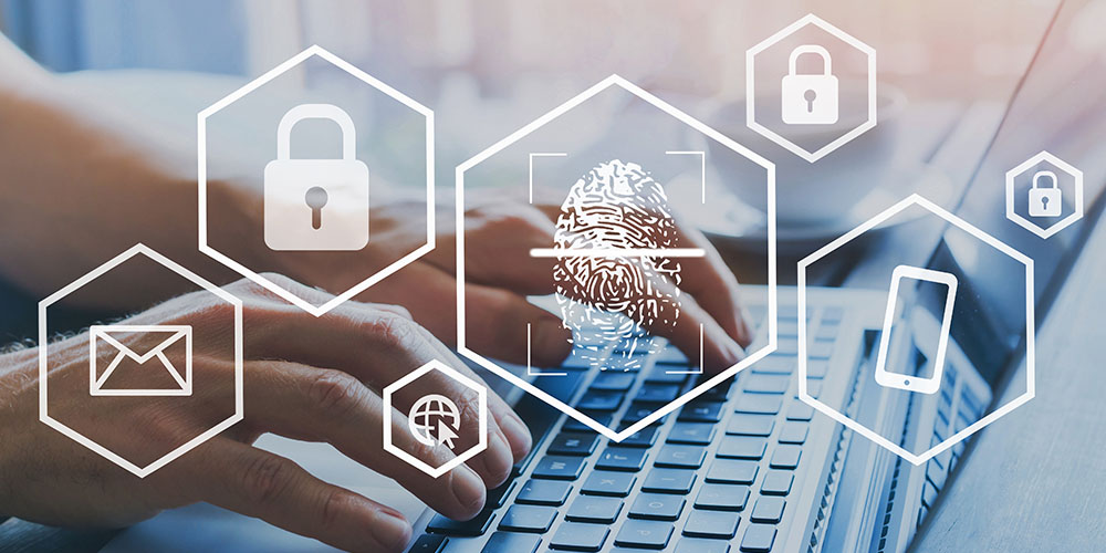 digital fingerprint login for cybersecurity online on internet