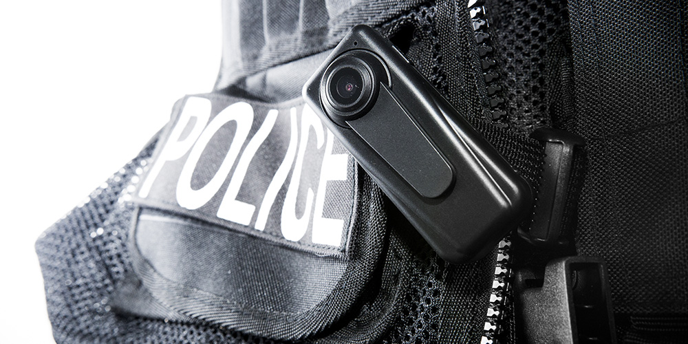 Police Body Camera on Tactical Vest for Officers