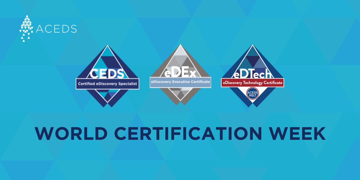ACEDS Certifications.