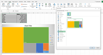 Blocks charts in Excel for Office 365