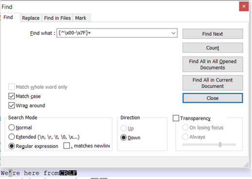 Searching for Non-ASCII Text in Text Files_Picture6