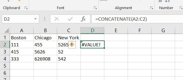 CONCAT text in Excel_1