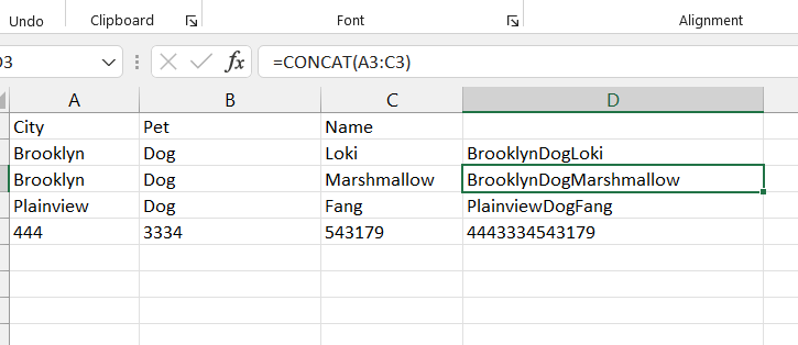 CONCAT text in Excel_2