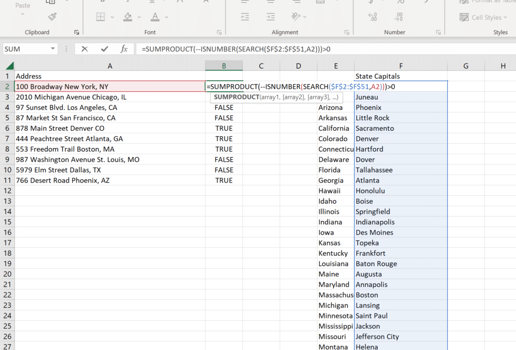 Searching Inside an Excel Cell for One of Multiple Strings_1
