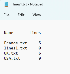 Use Powershell Script to Count the Number of Lines in Multiple Text Files_3