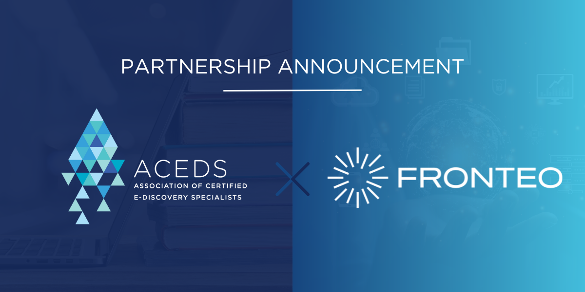ACEDS and FRONTEO Partnership Announcement