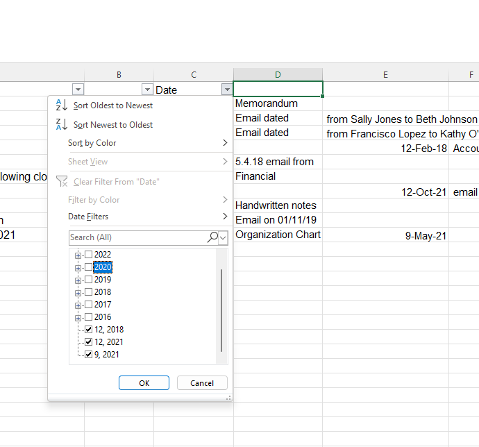 Formula to extract dates from text in cells