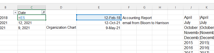 Formula to extract dates from text in cells