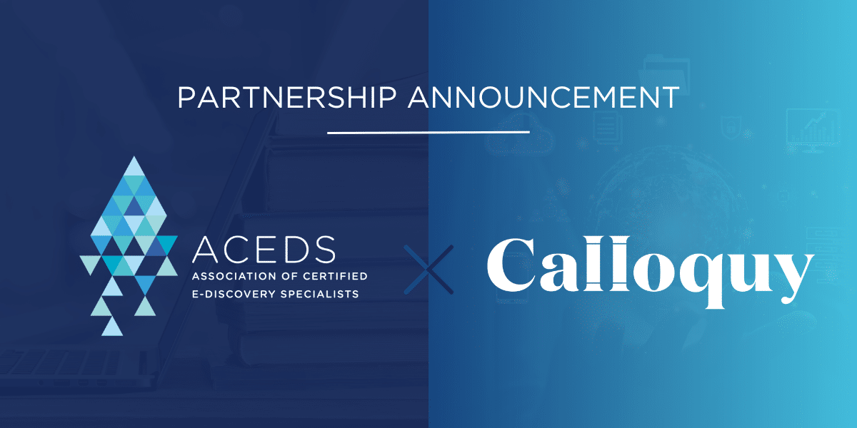 ACEDS and Calloquy Partnership Announcement
