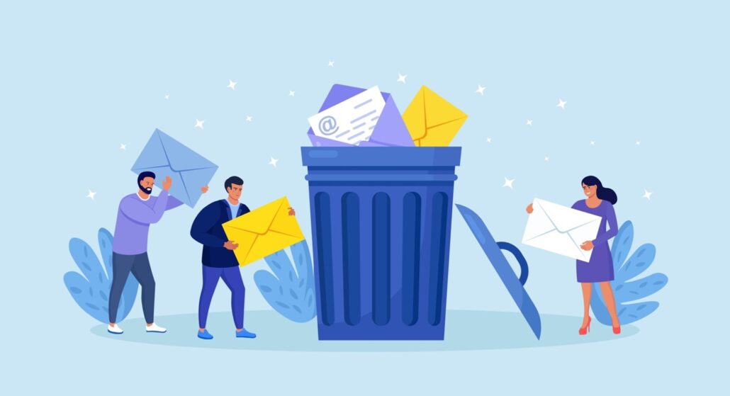 data in trash bin