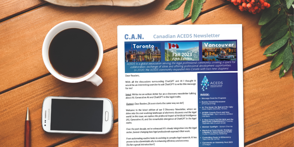 ACEDS Canadian Chapters Newsletter Fall 2023