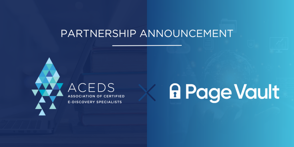 ACEDS Page Vault Partnership Announcement