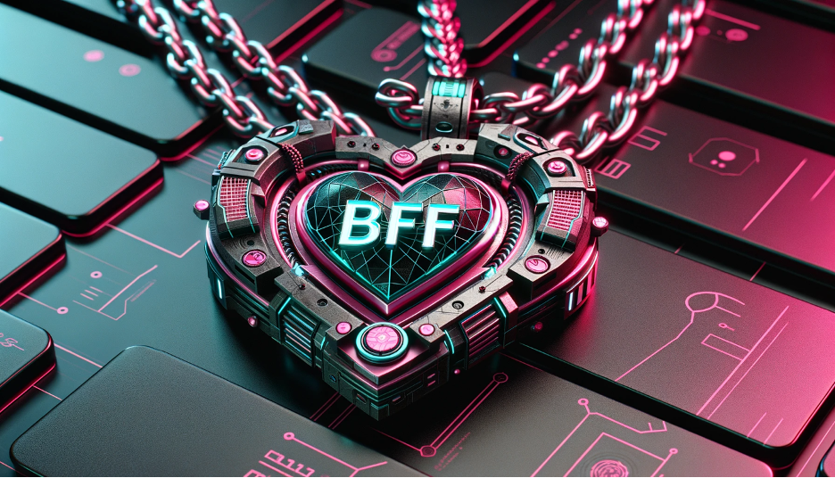 digital bff necklace