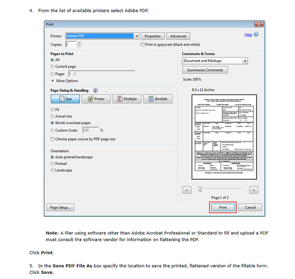 Flatten multiple PDF files automatically in Acrobat