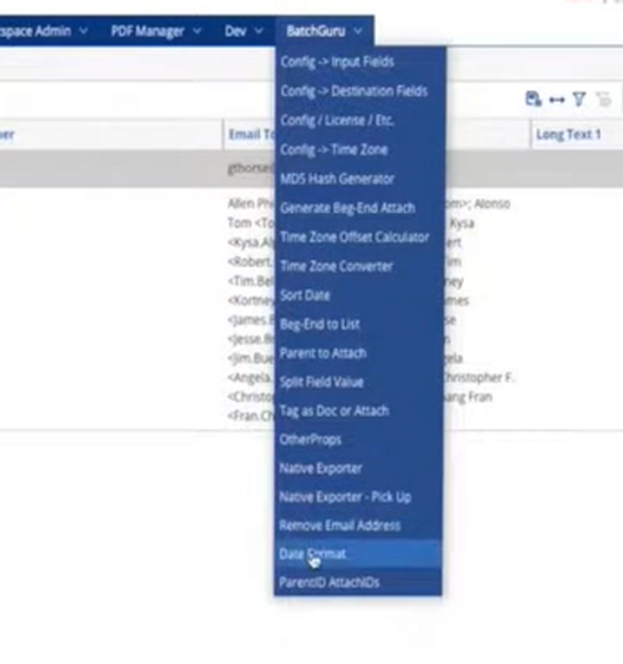 transform metadata in Relativity