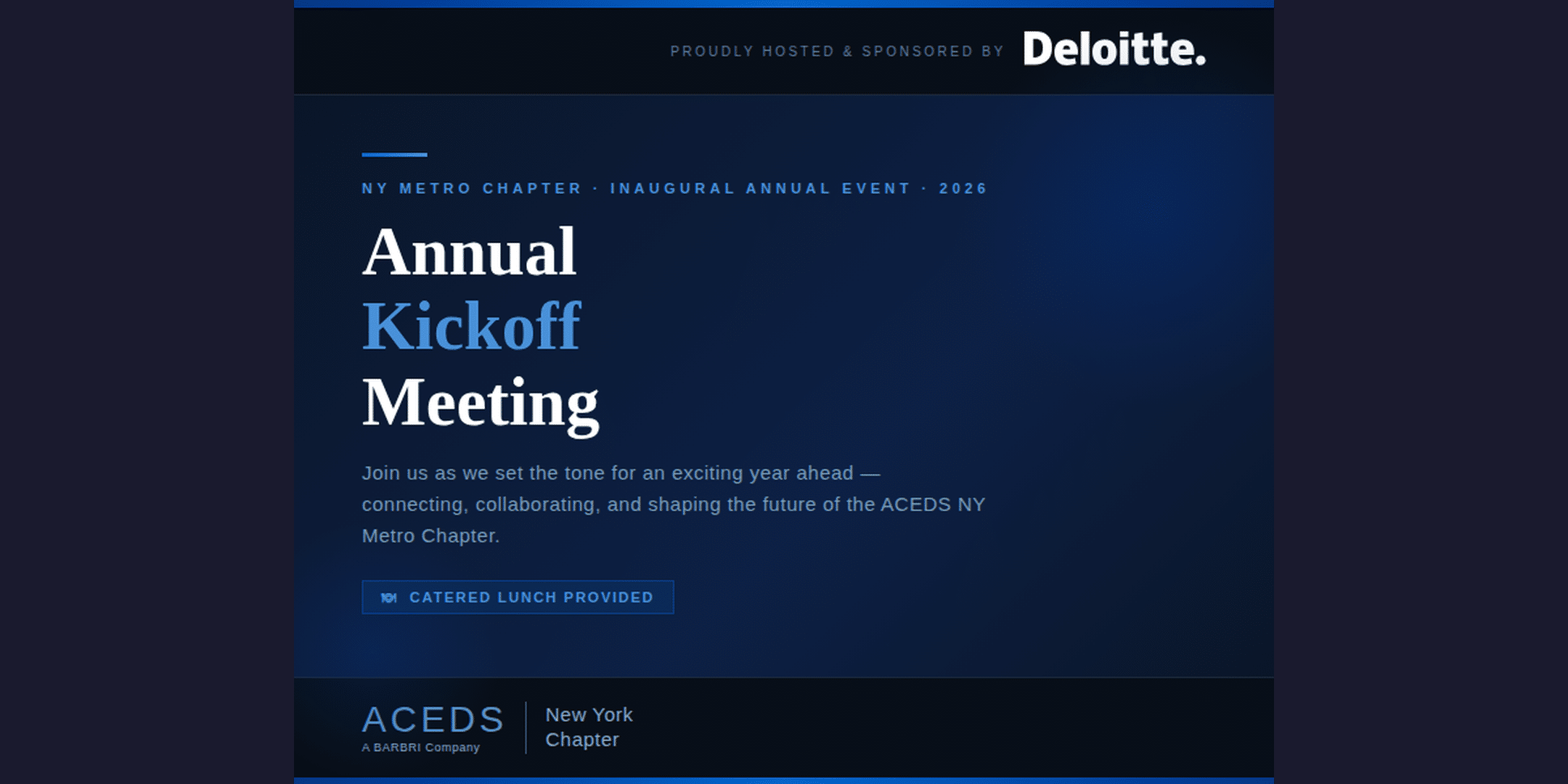 ACEDS NY Metro Chapter – Inaugural Annual Kickoff Meeting